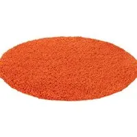 Oxford Round Shaggy Rug - Orange, Polypropylene