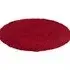 Oxford Round Shaggy Rug - Red, Polypropylene