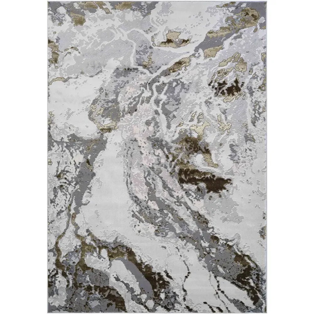 Picasso Abstract Rug - Gold