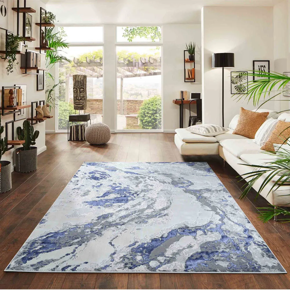 Picasso Abstract Rug - Navy