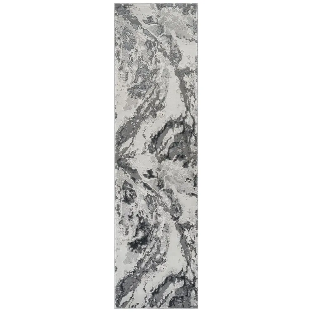 Picasso Waterflow Abstract Rug - Silver image