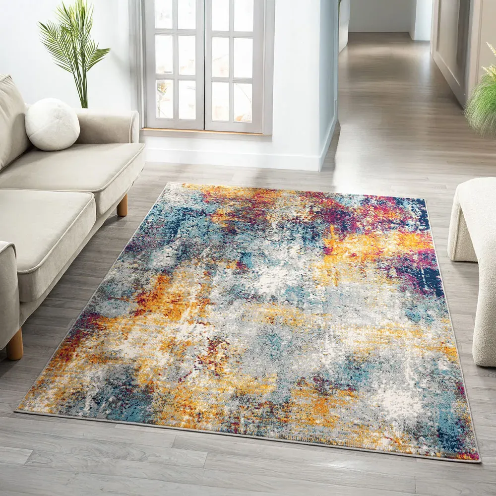 San Marino Abstract Rug - Multicolour, Polypropylene