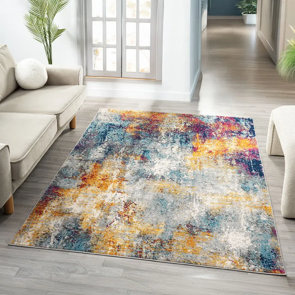 San Marino Abstract Rug - Multicolour, Polypropylene