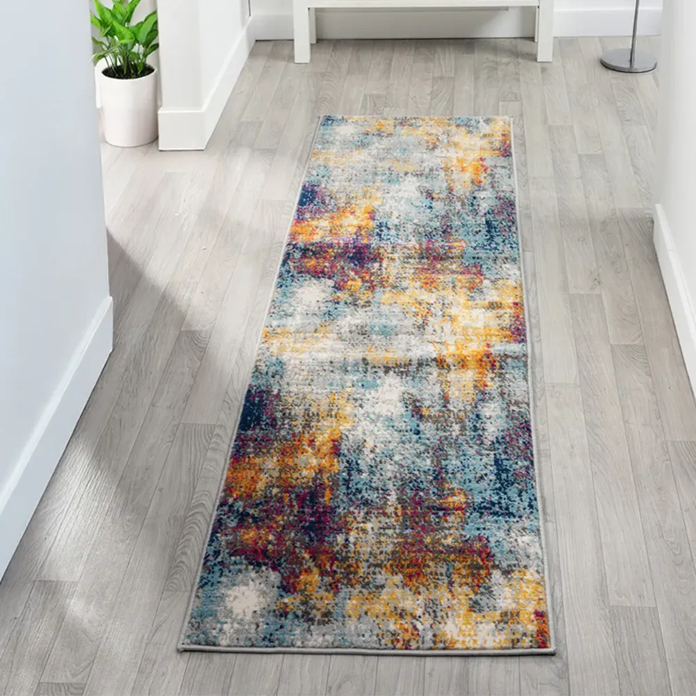 San Marino Abstract Rug - Multicolour, Polypropylene