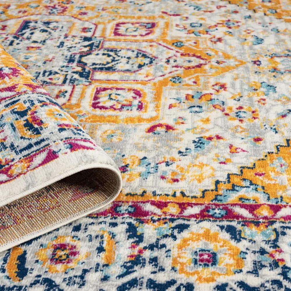 San Marino Floral Area Rug - Multicolour, Polypropylene