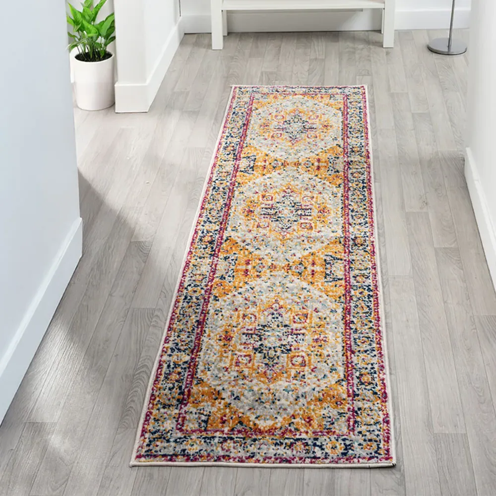San Marino Floral Area Rug - Multicolour, Polypropylene