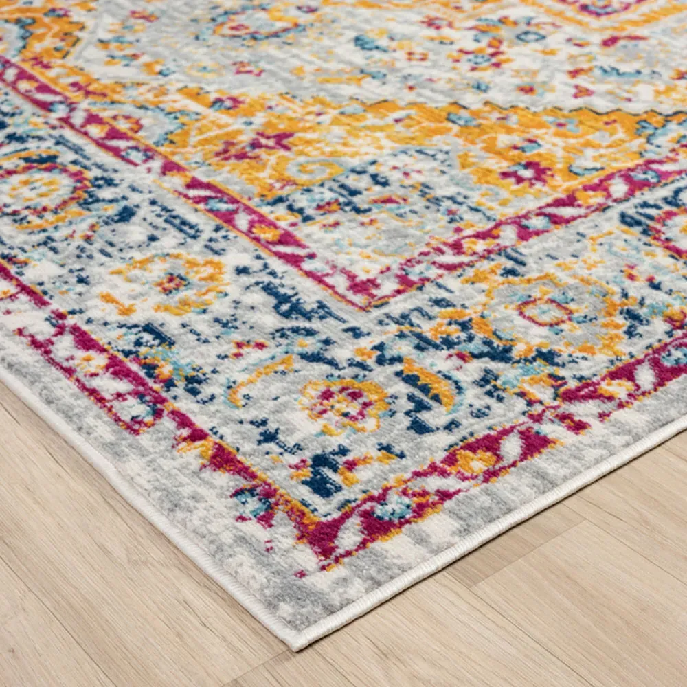 San Marino Floral Area Rug - Multicolour, Polypropylene