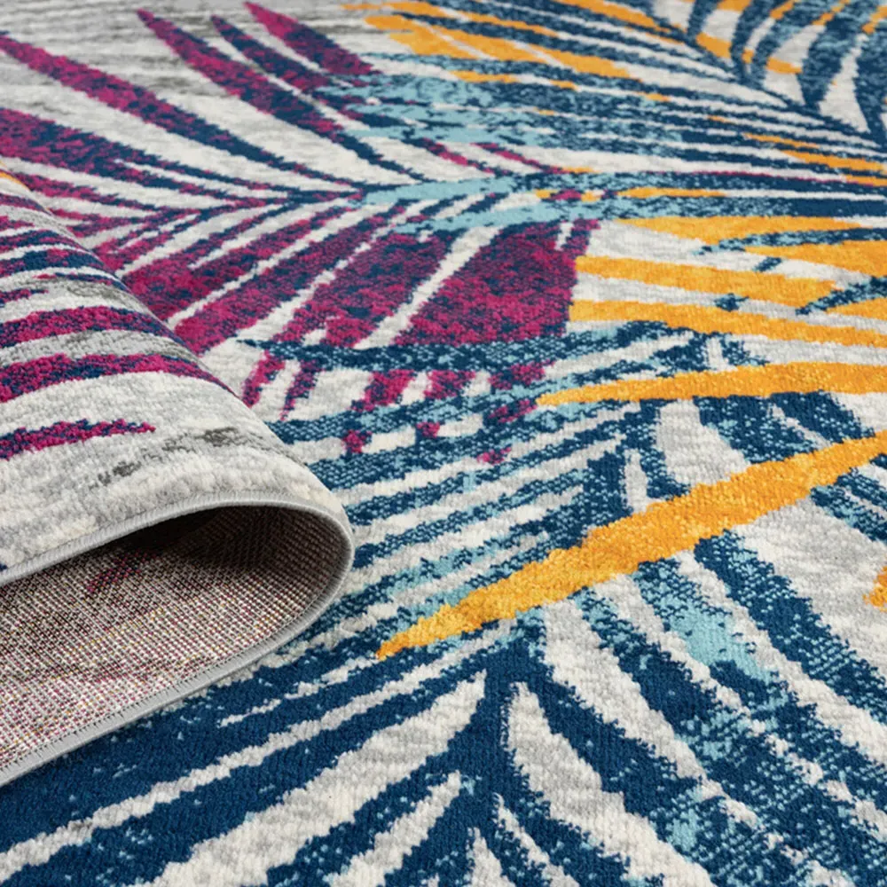 San Marino Leaf Rug - Multicolour, Polypropylene