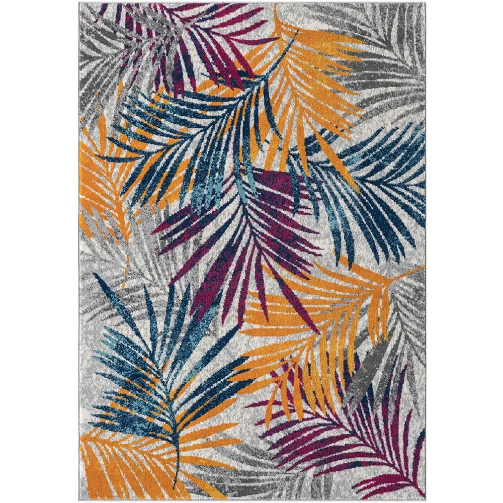 San Marino Leaf Rug - Multicolour, Polypropylene
