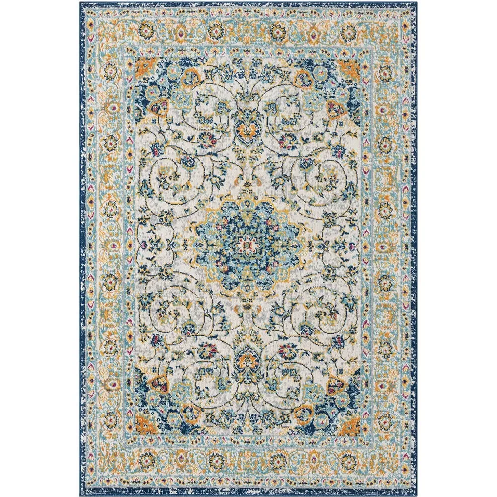 San Marino Medallion Floral Rug - Multicolour, Polypropylene