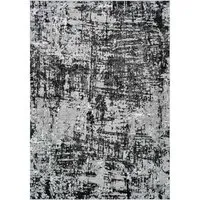 Serenity Abstract Lines Rug - Black