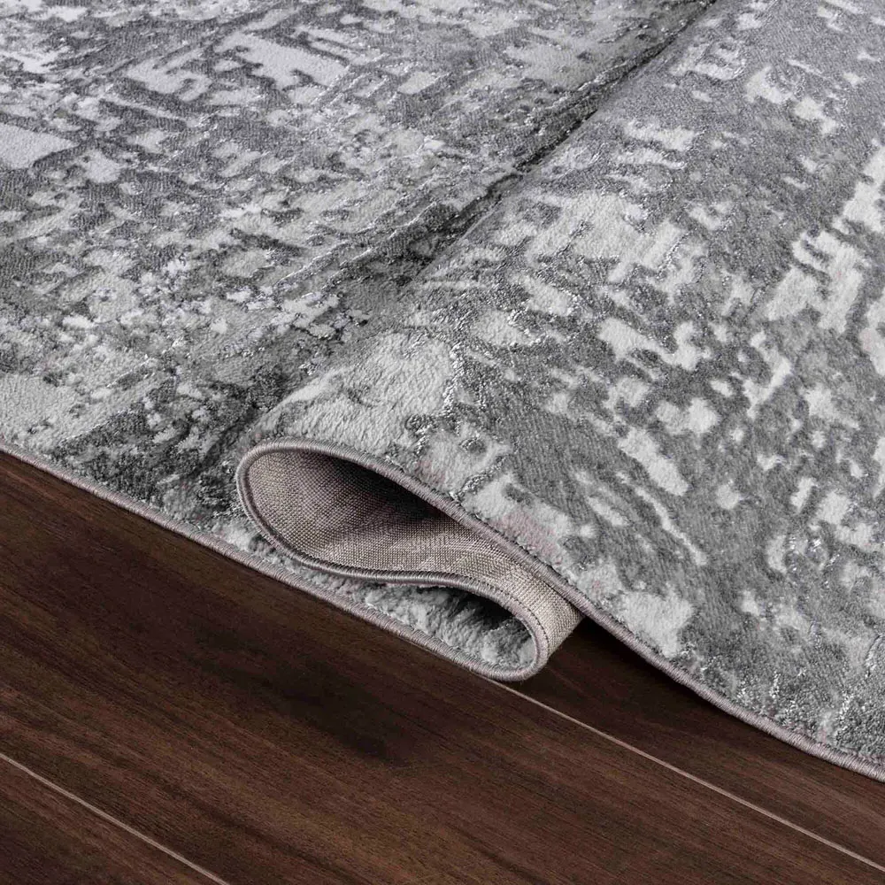 Serenity Abstract Lines Rug - Grey