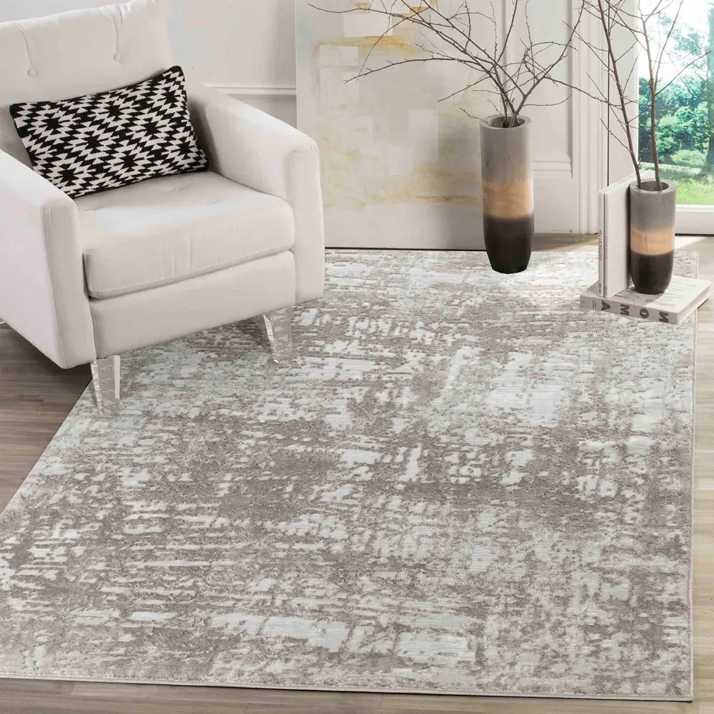 Serenity Abstract Lines Rug - Stone