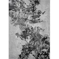 Serenity Abstract Rug - Black