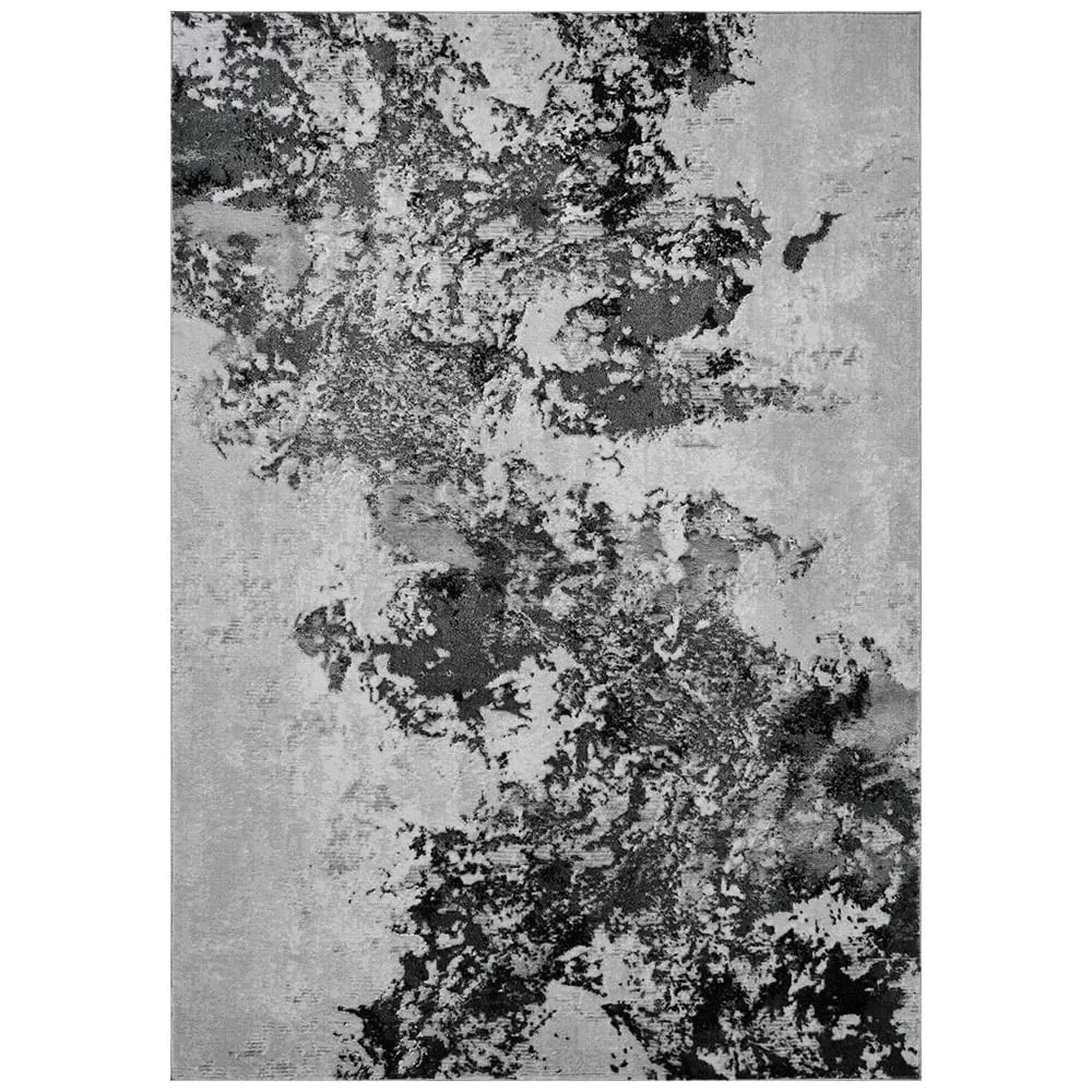 Serenity Abstract Rug - Black image