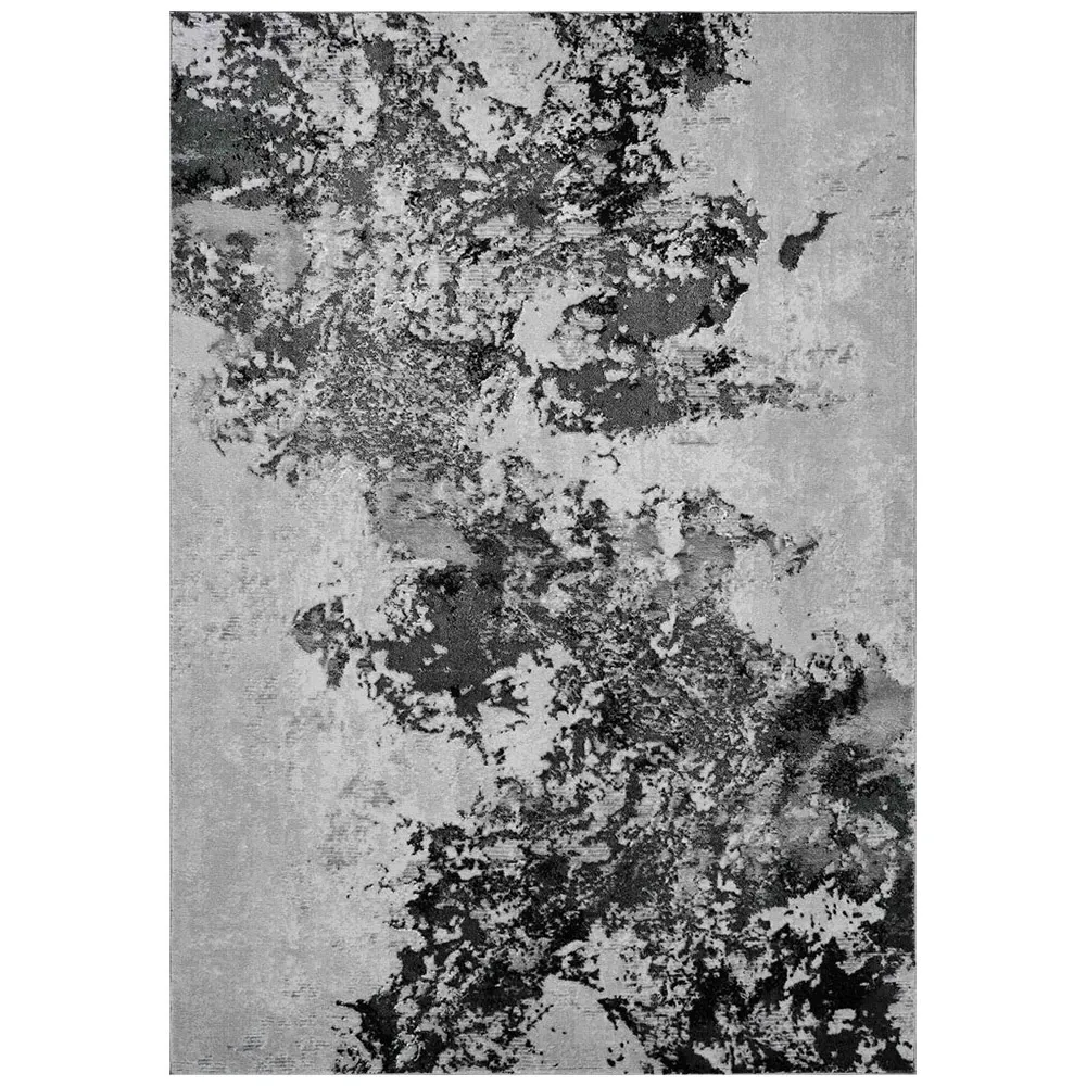 Serenity Abstract Rug - Black