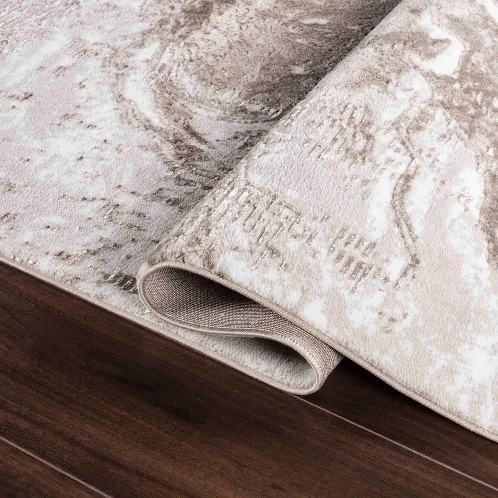 Serenity Abstract Water Grunge Texture Rug - Stone