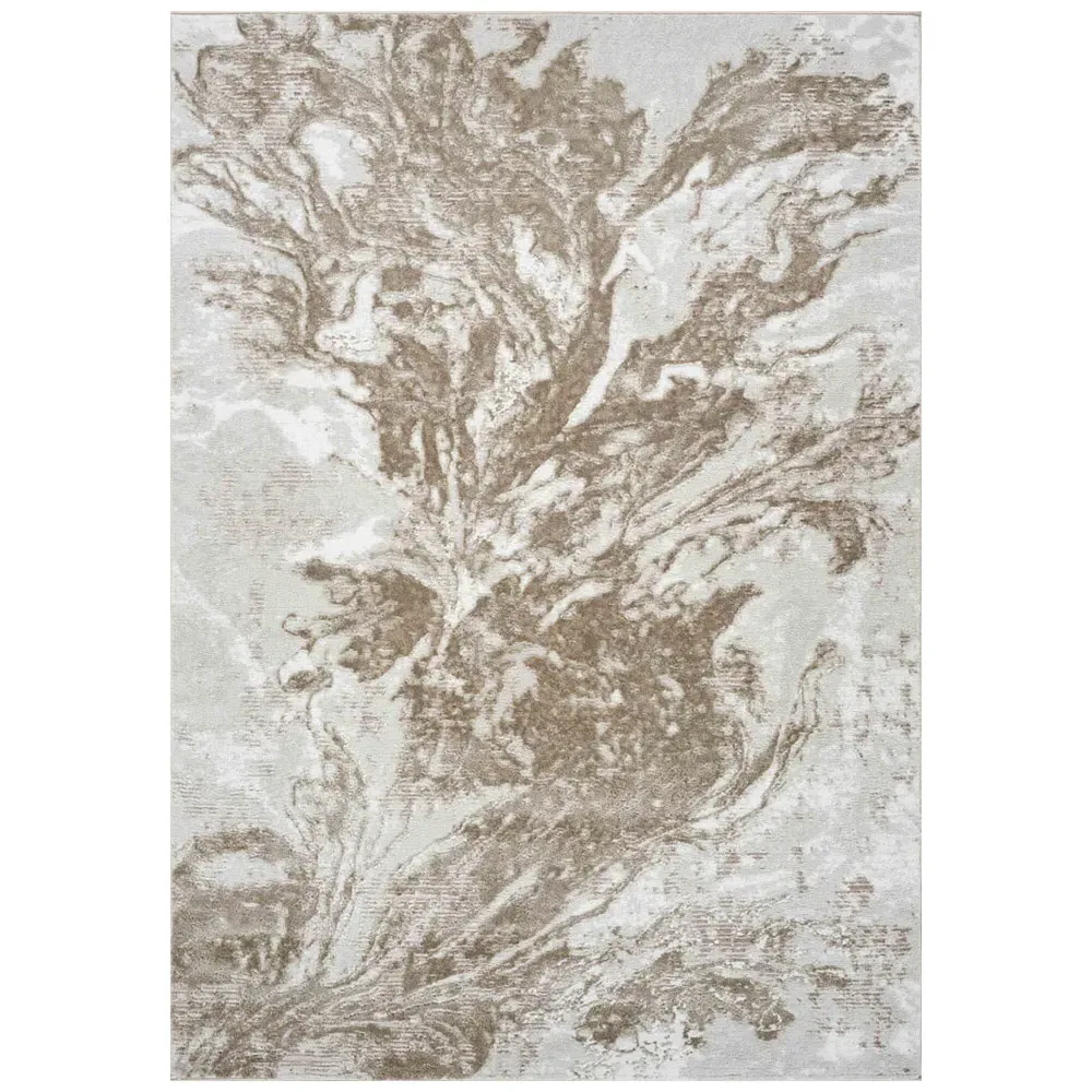 Serenity Abstract Water Grunge Texture Rug - Stone