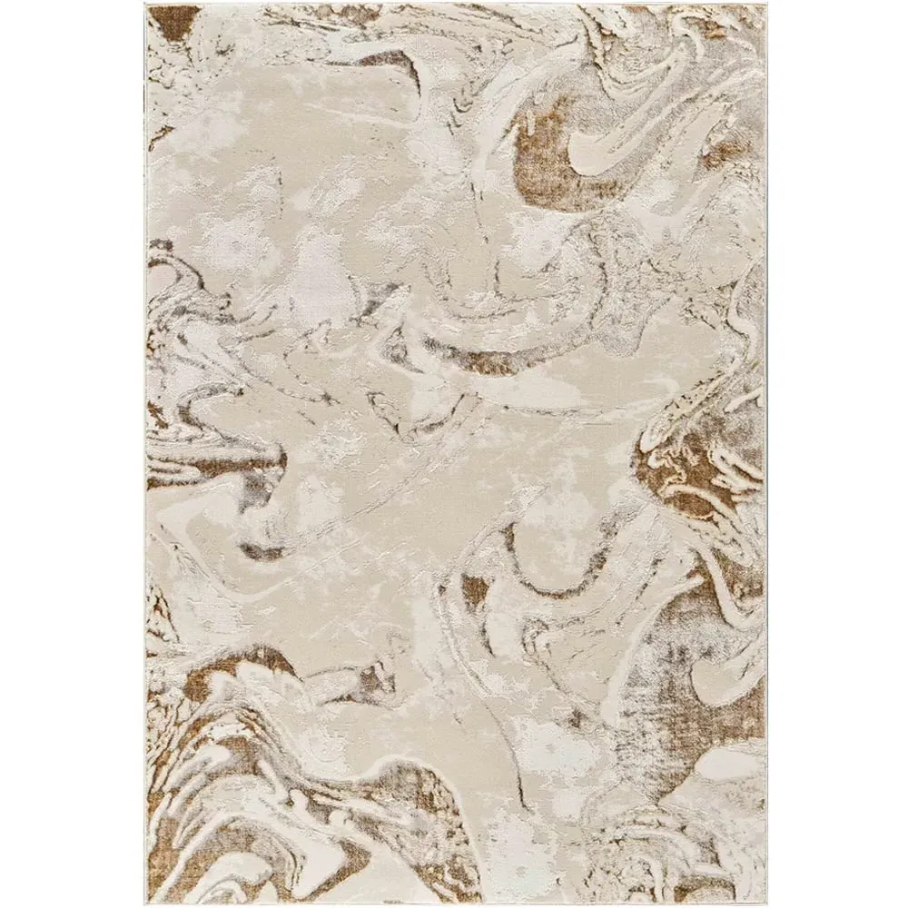 Solarius Abstract Area Rug - Beige