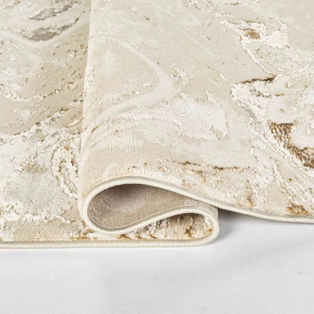 Solarius Abstract Area Rug - Beige