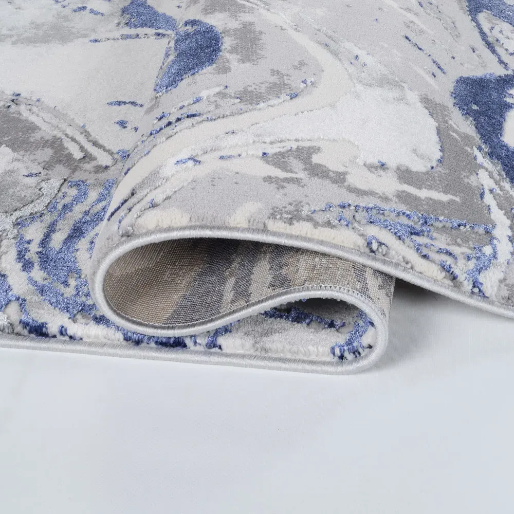 Solarius Abstract Area Rug - Navy