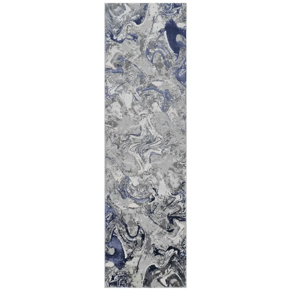 Solarius Abstract Area Rug - Navy image