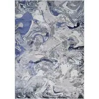 Solarius Abstract Area Rug - Navy