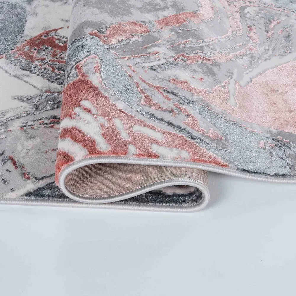 Solarius Abstract Area Rug - Pink