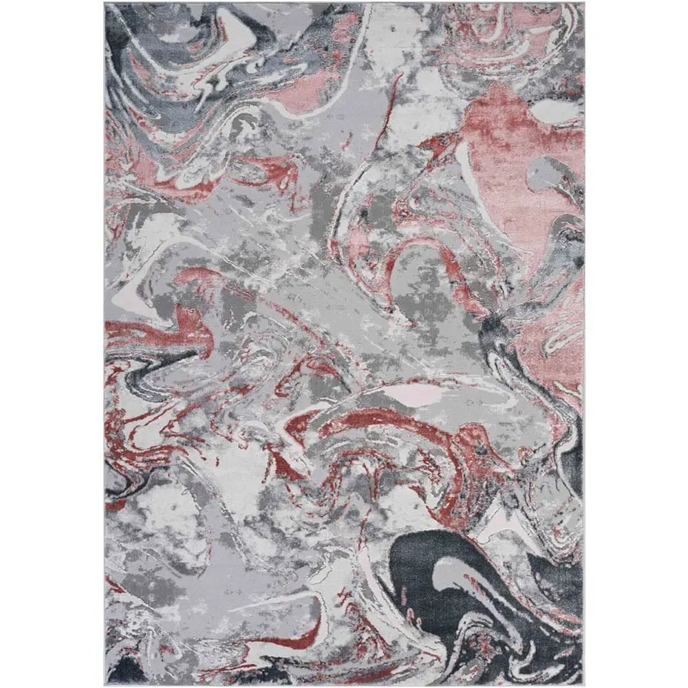 Solarius Abstract Area Rug - Pink