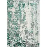 Styra Abstract Area Rug - Aqua