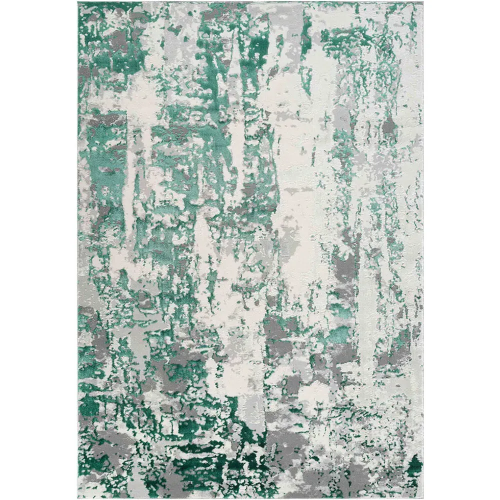 Styra Abstract Area Rug - Aqua