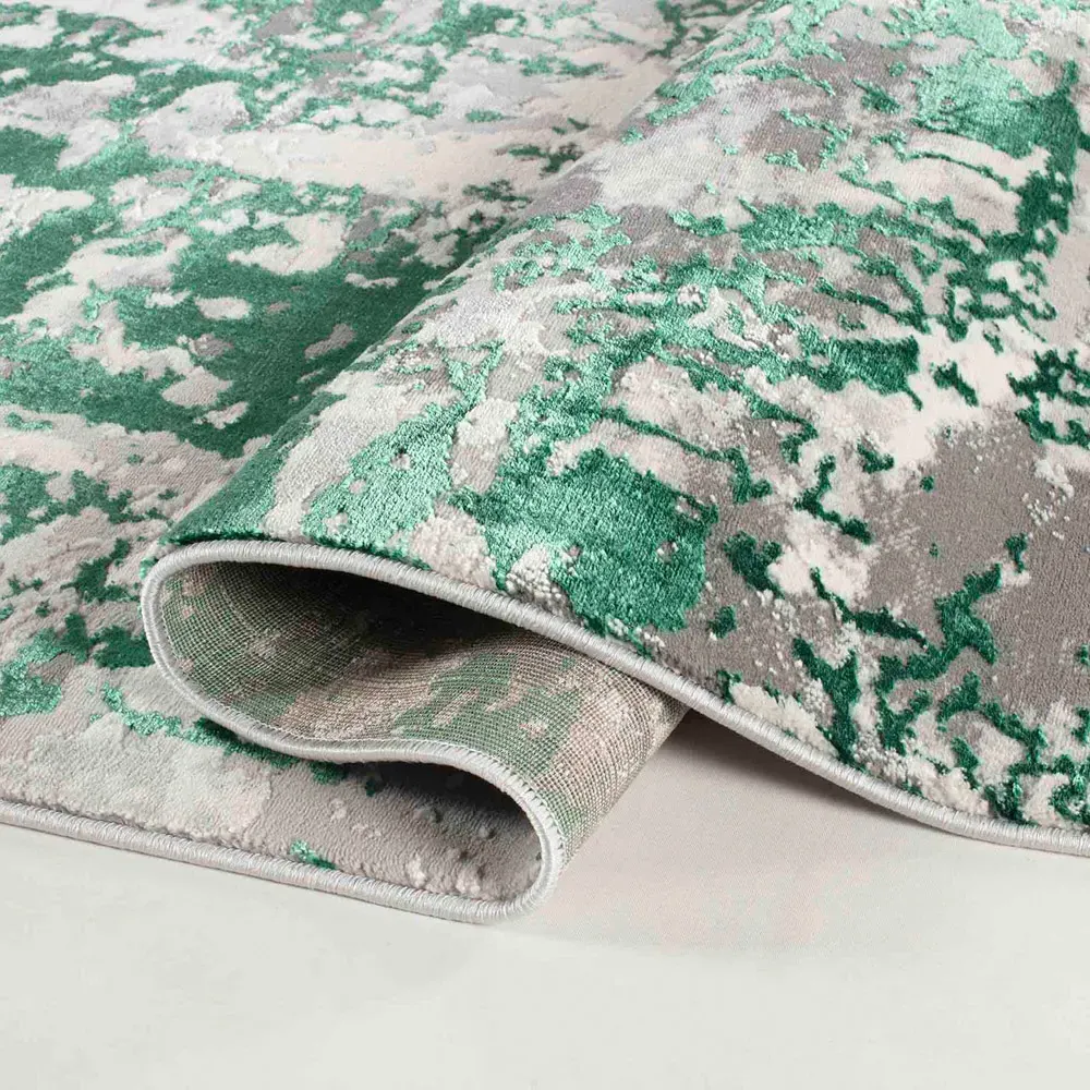 Styra Abstract Area Rug - Aqua