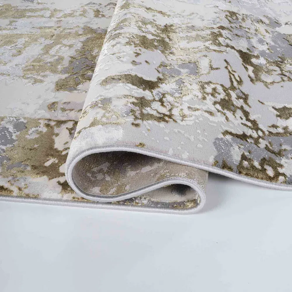 Styra Abstract Rug - Gold