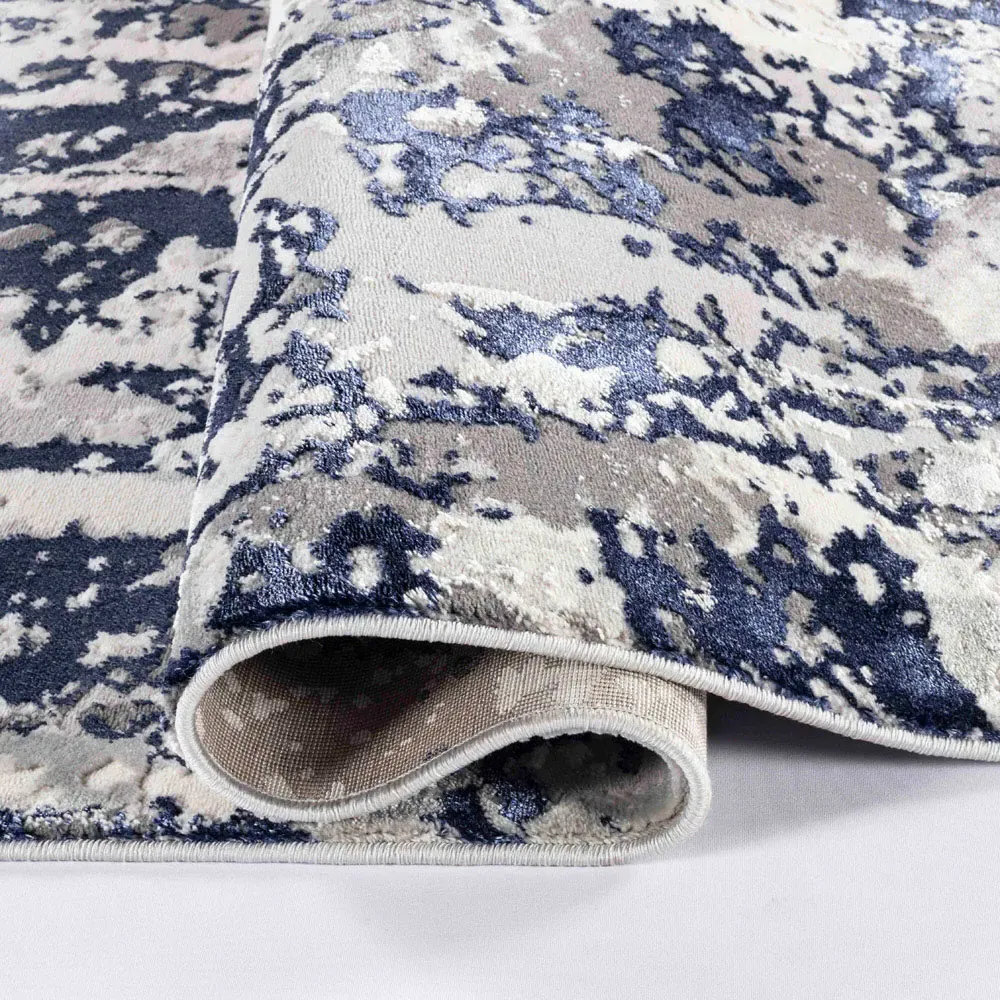 Styra Abstract Rug - Navy