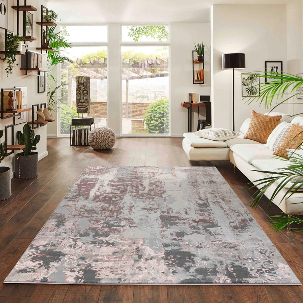 Styra Abstract Rug - Pink