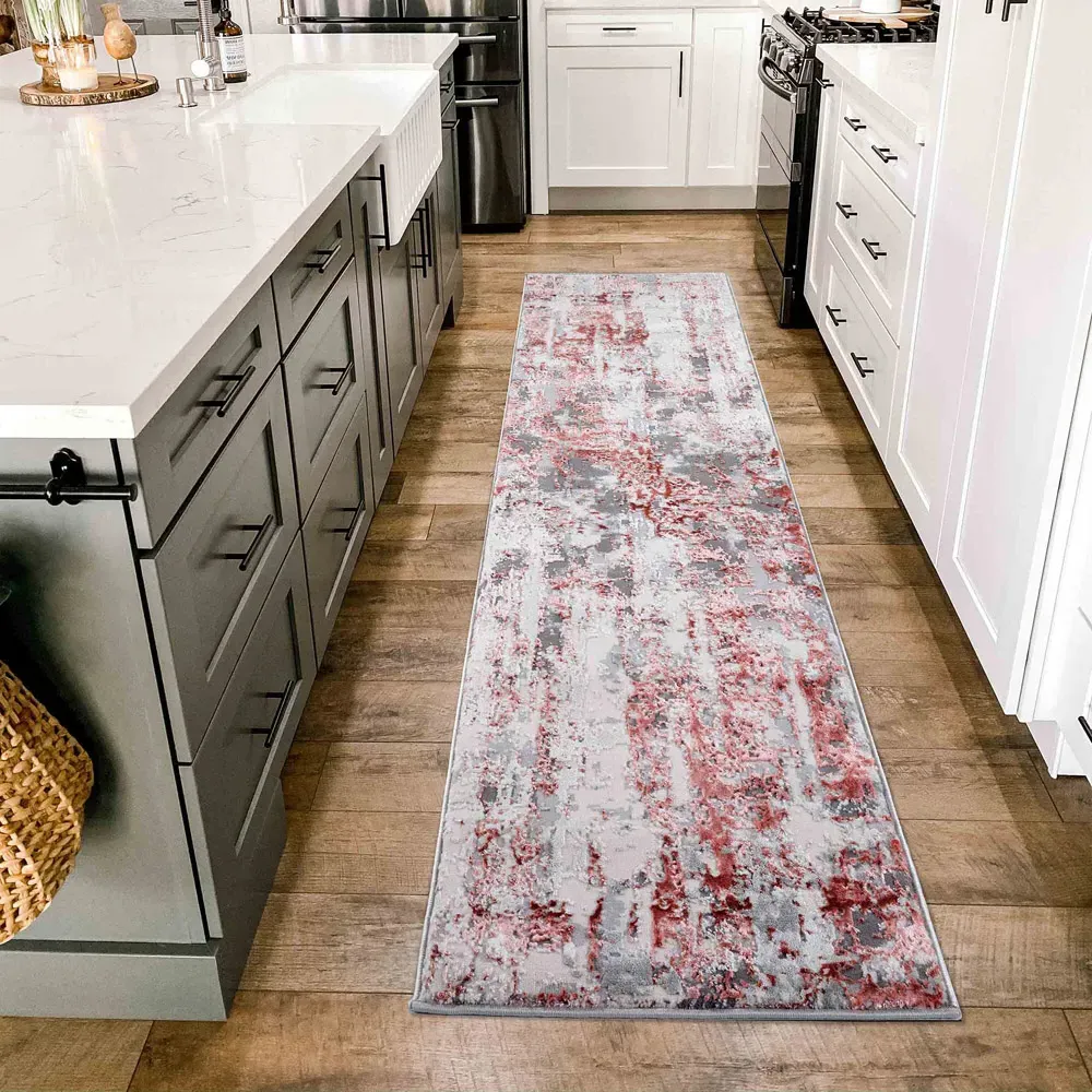 Styra Abstract Rug - Pink