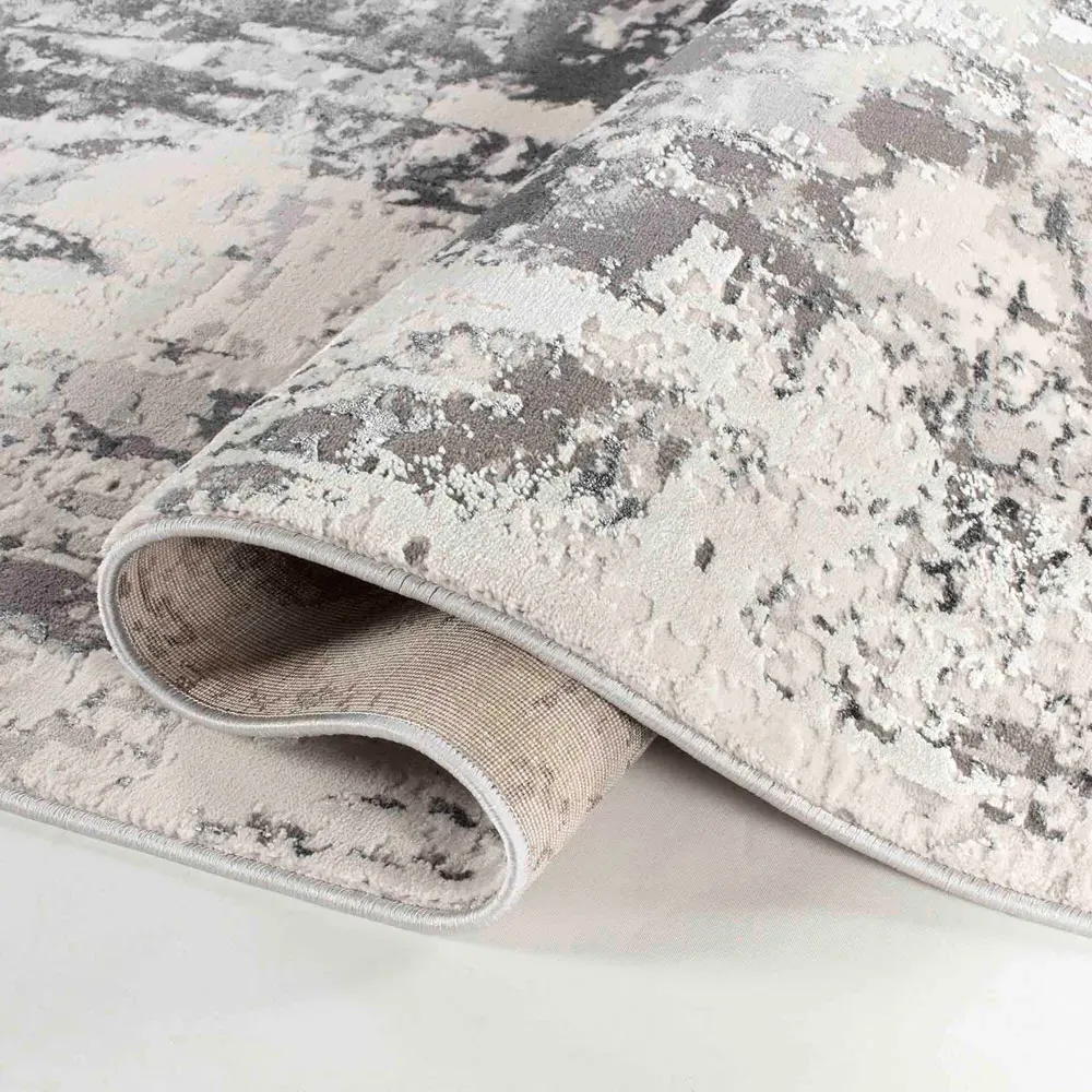 Styra Abstract Rug - Silver