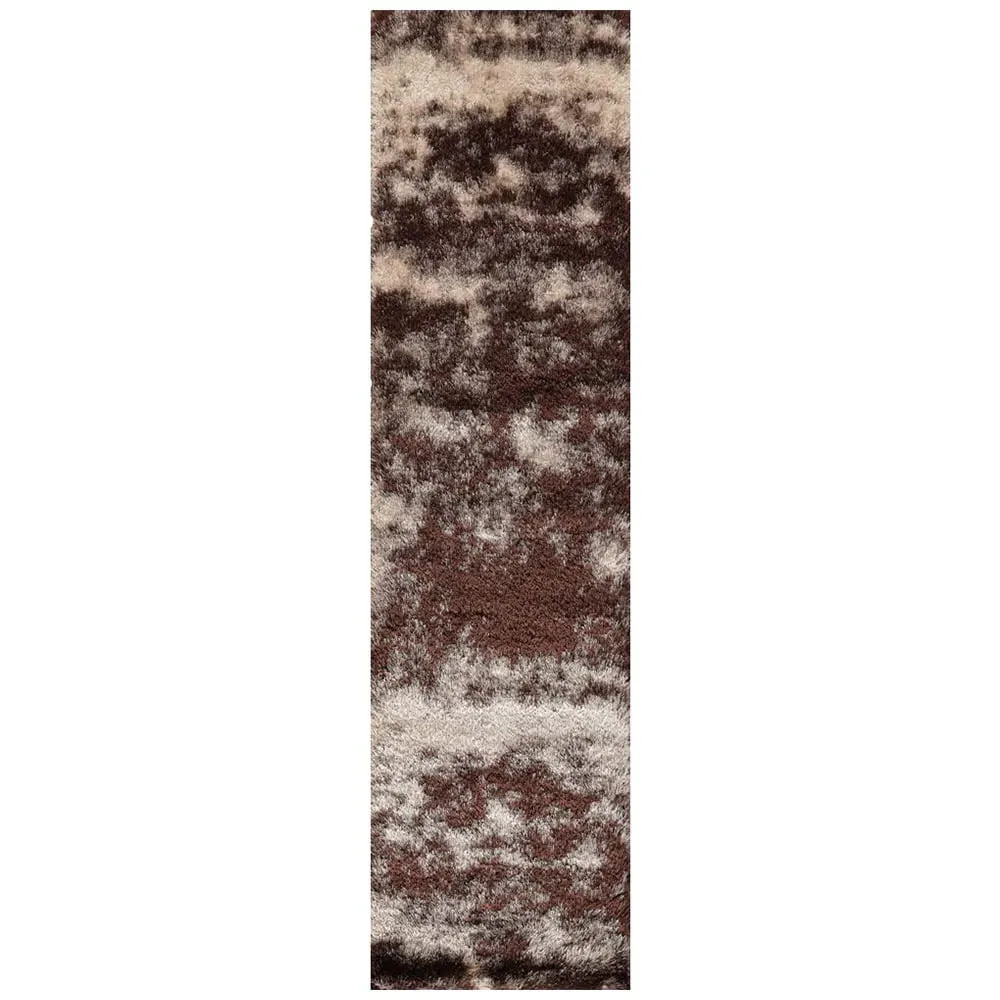 Two Tone Shimmer Shaggy Area Rug - Bronze, Polyester