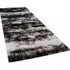 Two Tone Shimmer Shaggy Area Rug - Dark Grey, Polyester