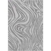 Vellure Anthracite Metallic Marble Design Rug - Grey