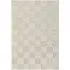 Vellure Cream Metallic Grid Design Rug - Cream