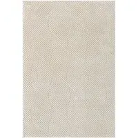 Vellure Cream Metallic Pyramid Design Rug - Cream