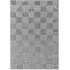 Vellure Grey Metallic Grid Design Rug - Grey