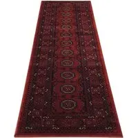 Yasmin Bukhara Oriental Rug - Red, Polyester