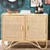 2 Door Rattan Sideboard - Brown