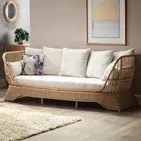 Desser Natural Rattan Day Bed Sofa - Cream