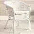 Adult Size Loom Chair with Cushion - White, Wicker