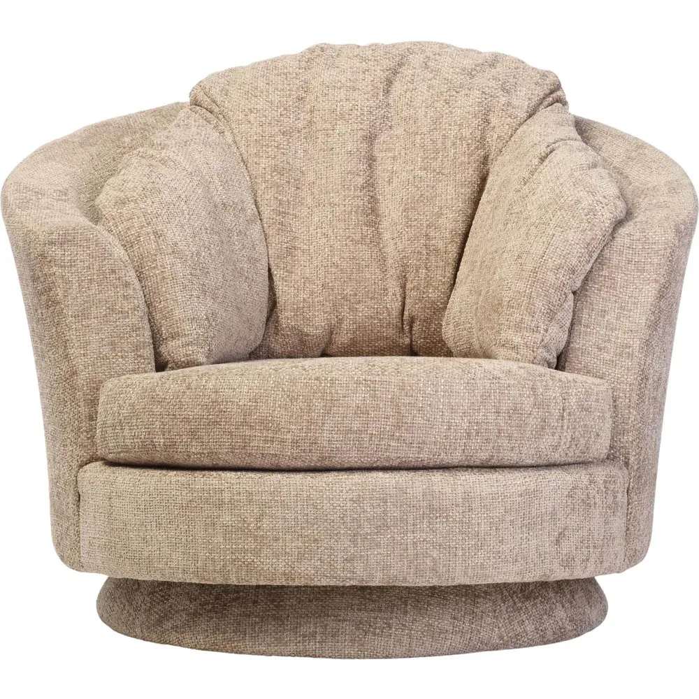 Alston Jubilee Swivel Tub Chair - Brown, Linen