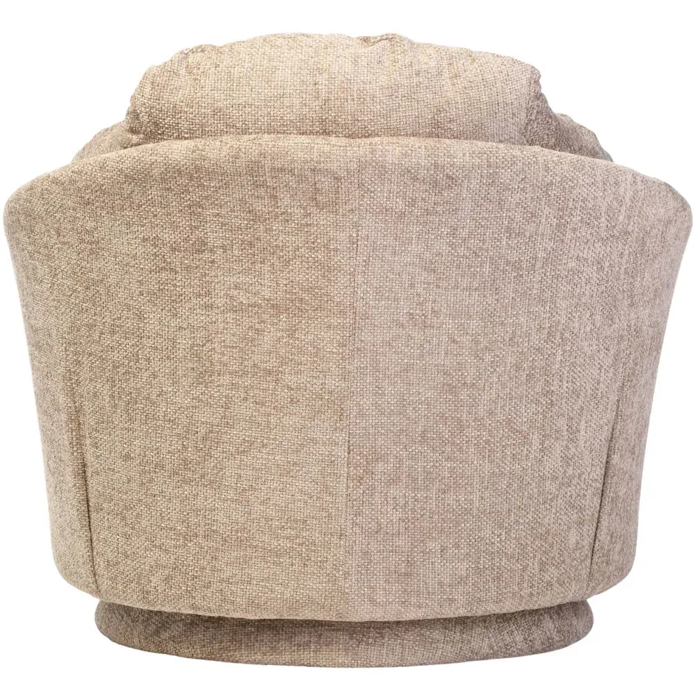 Alston Jubilee Swivel Tub Chair - Brown, Linen
