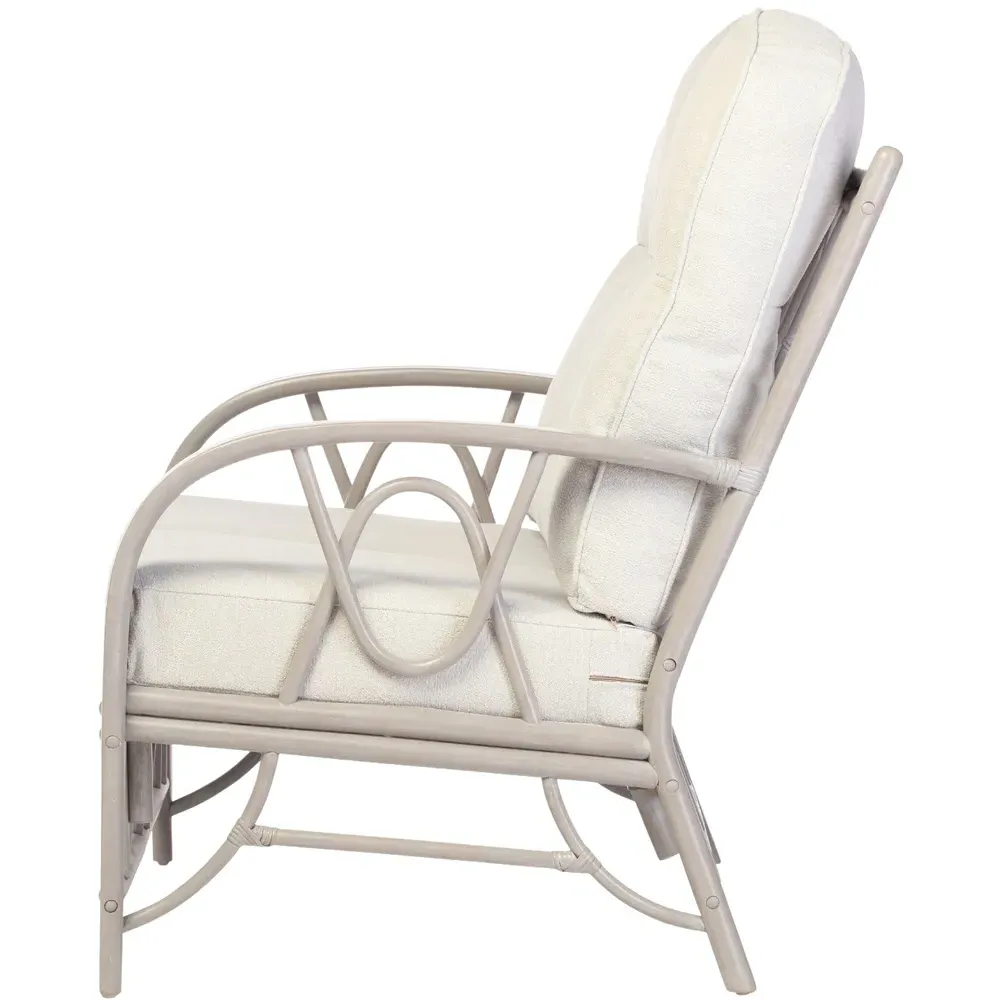 Bali 2-Seater Sofa - Grey, Natural Rattan